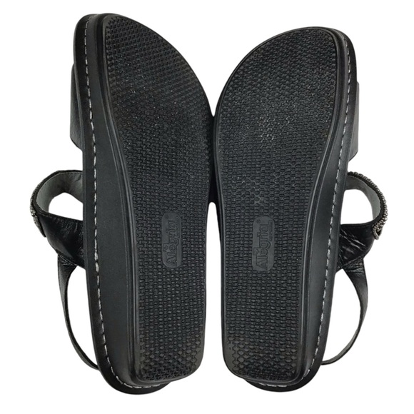 Alegria PG Lite Black Leather Sandals 11 - Picture 6 of 7